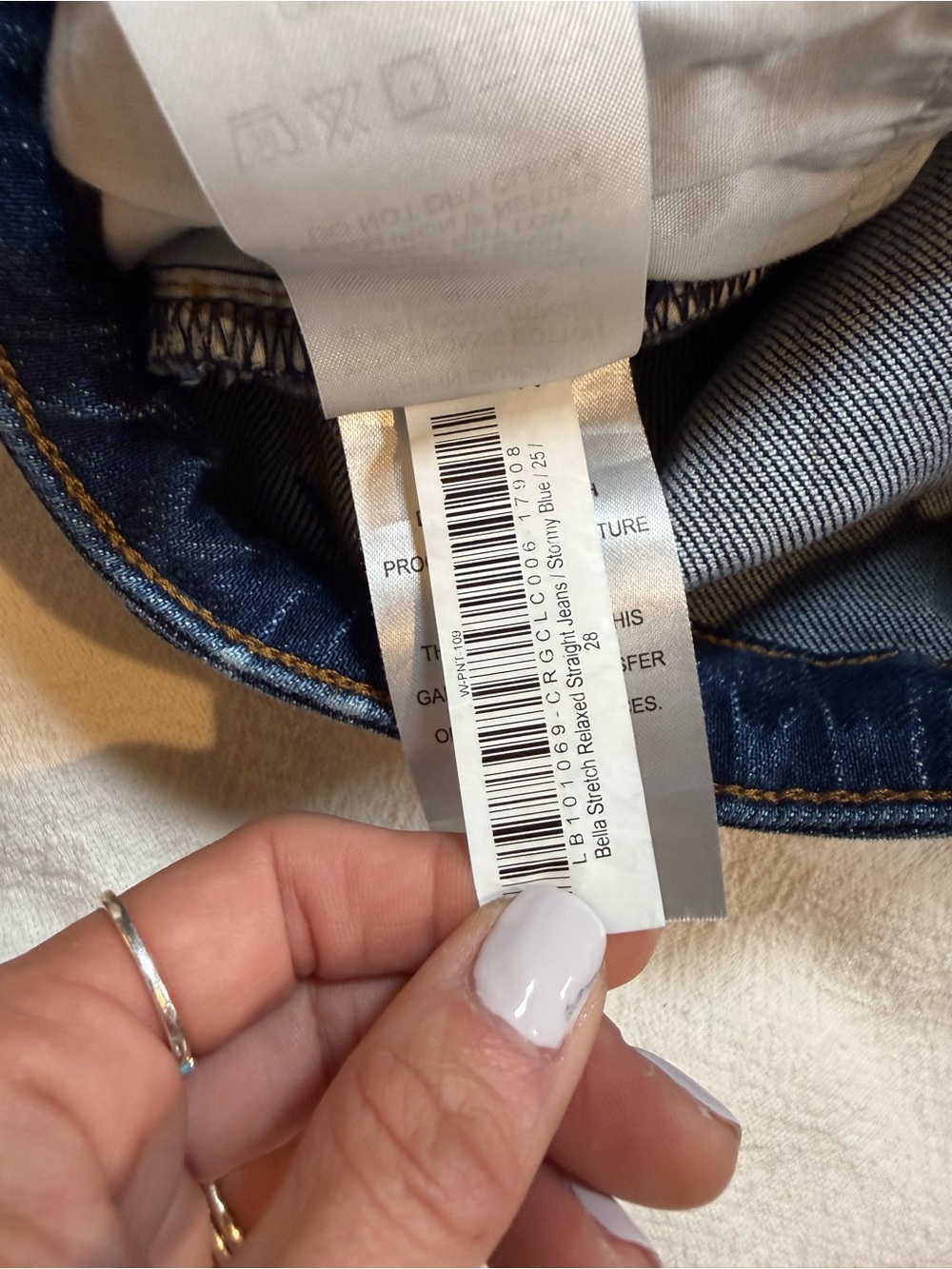 Quince Bella Stretch Relaxed Straight Jeans Stormy Blue Size 25 Short Petite - Picture 5 of 12